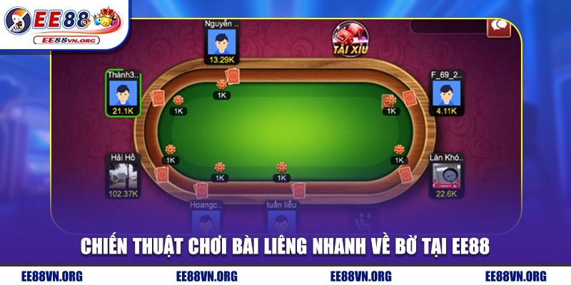 Chiến thuật chơi bài liêng nhanh về bờ tại nhà cái EE88