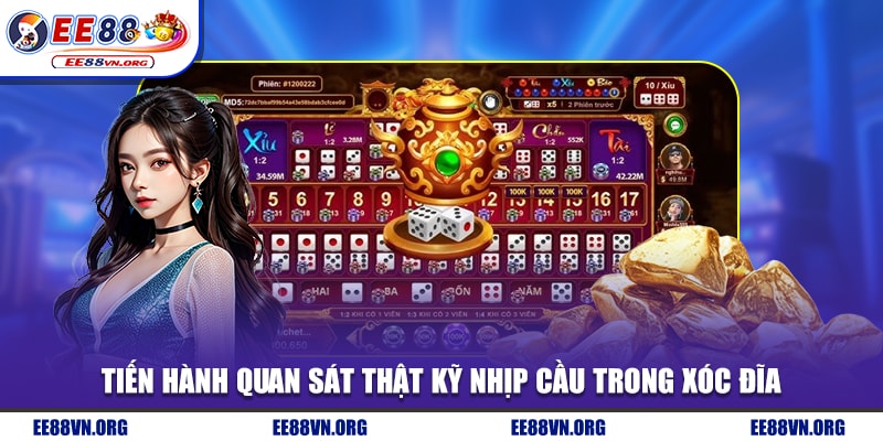 Tiến hành quan sát thật kỹ nhịp cầu trong xóc đĩa